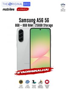 Samsung A56 5G - 8GB RAM - 256GB Storage - PTA Approved - 12 Months Warranty - Light Grey - The Original Bro Mobiles - TOB42